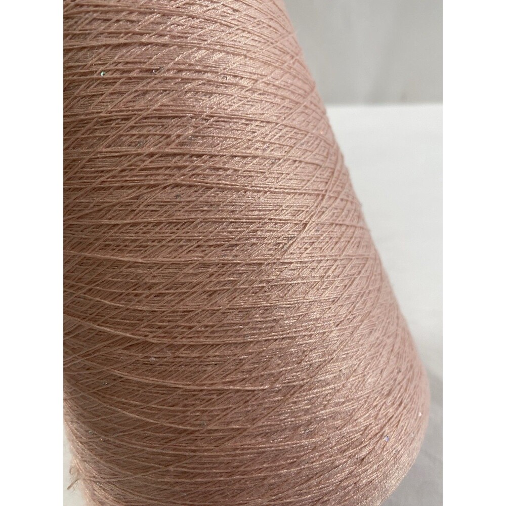 Fancy Cone Yarn Pink Mini Silver Sequins Net Weight 580g #942